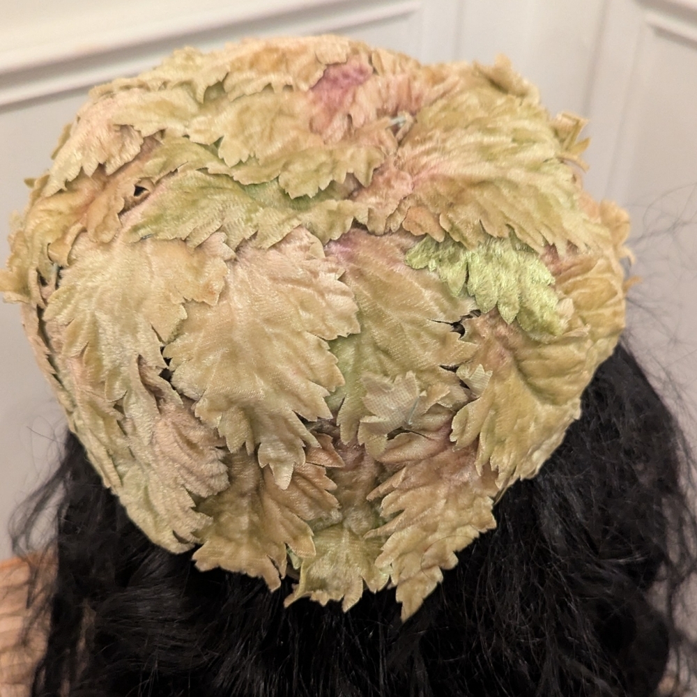Vintage Originl Madcaps® New York Sculptural Leaf Hat Avant‑Garde Millinery BOHO